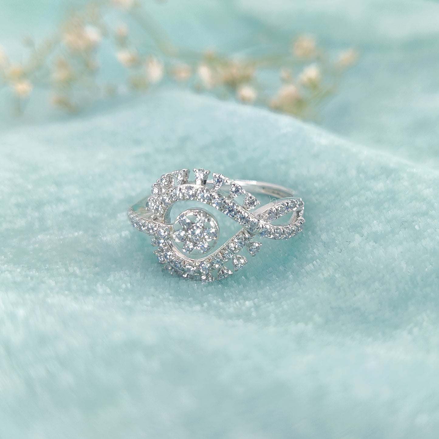 Radiant Swirl Spark Ring