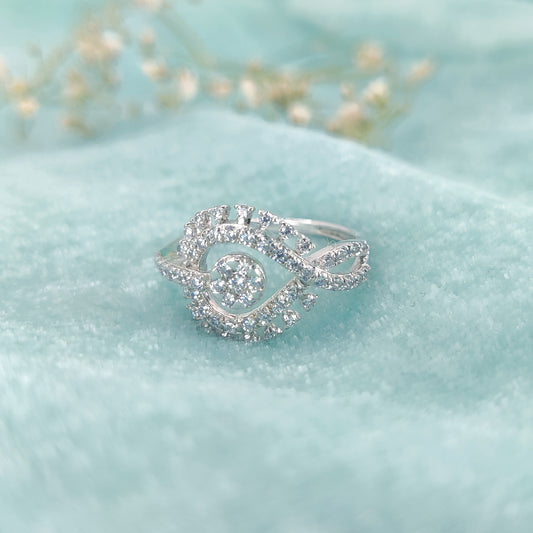 Radiant Swirl Spark Ring