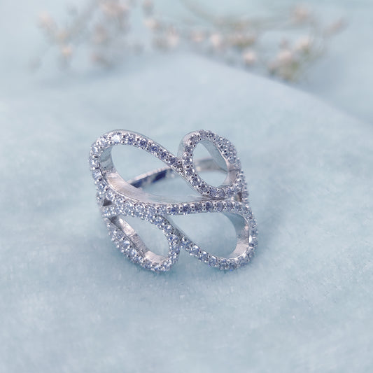 Velvet Twirl Sparkle Ring