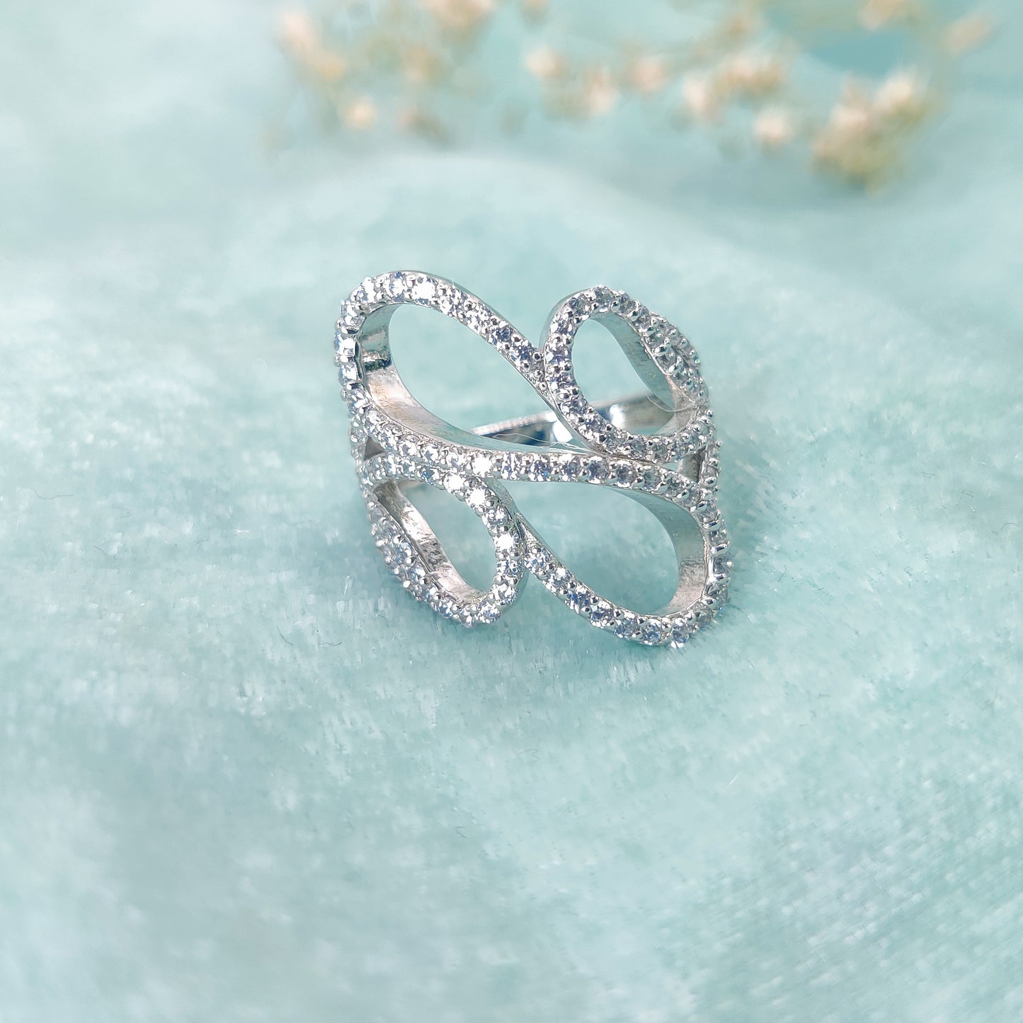 Velvet Twirl Sparkle Ring