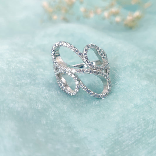 Velvet Twirl Sparkle Ring