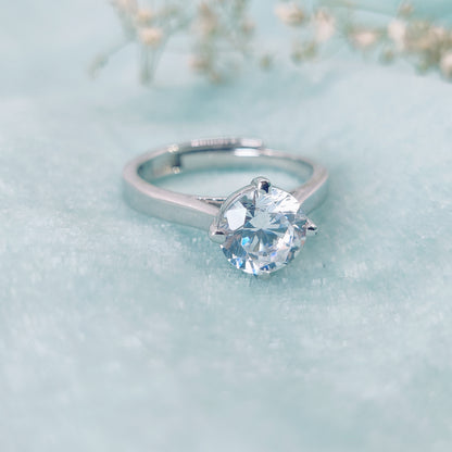 Classic Solitaire Glow Ring