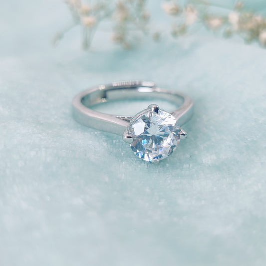 Classic Solitaire Glow Ring