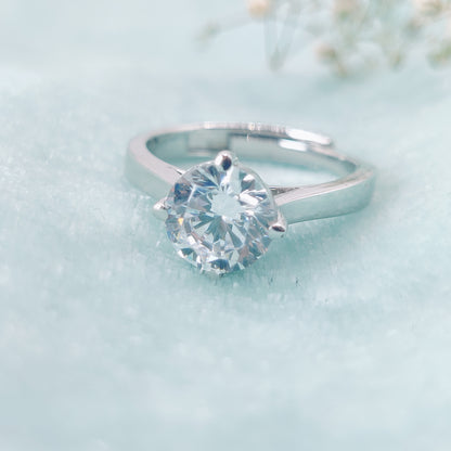 Classic Solitaire Glow Ring