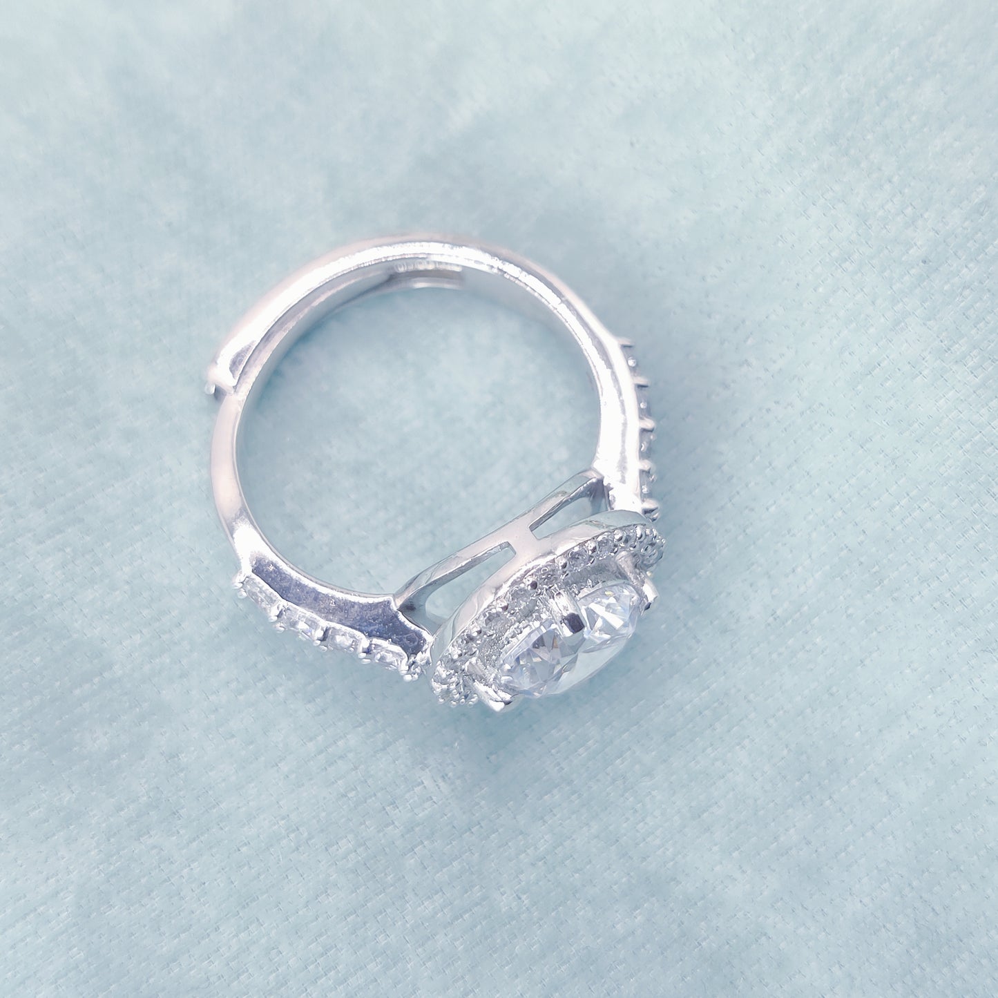 Radiant Halo Solitaire Ring