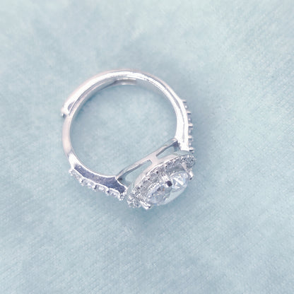 Radiant Halo Solitaire Ring