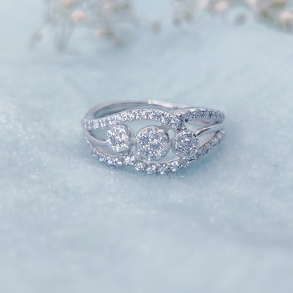 Crown Row Sparkle Ring