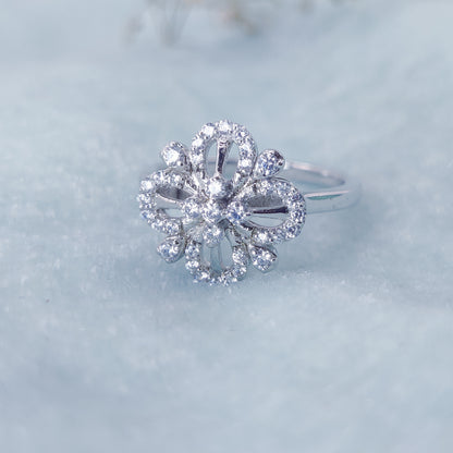 Radiant Bloom Sparkle Ring