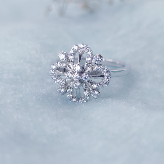 Radiant Bloom Sparkle Ring