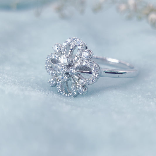 Radiant Bloom Sparkle Ring
