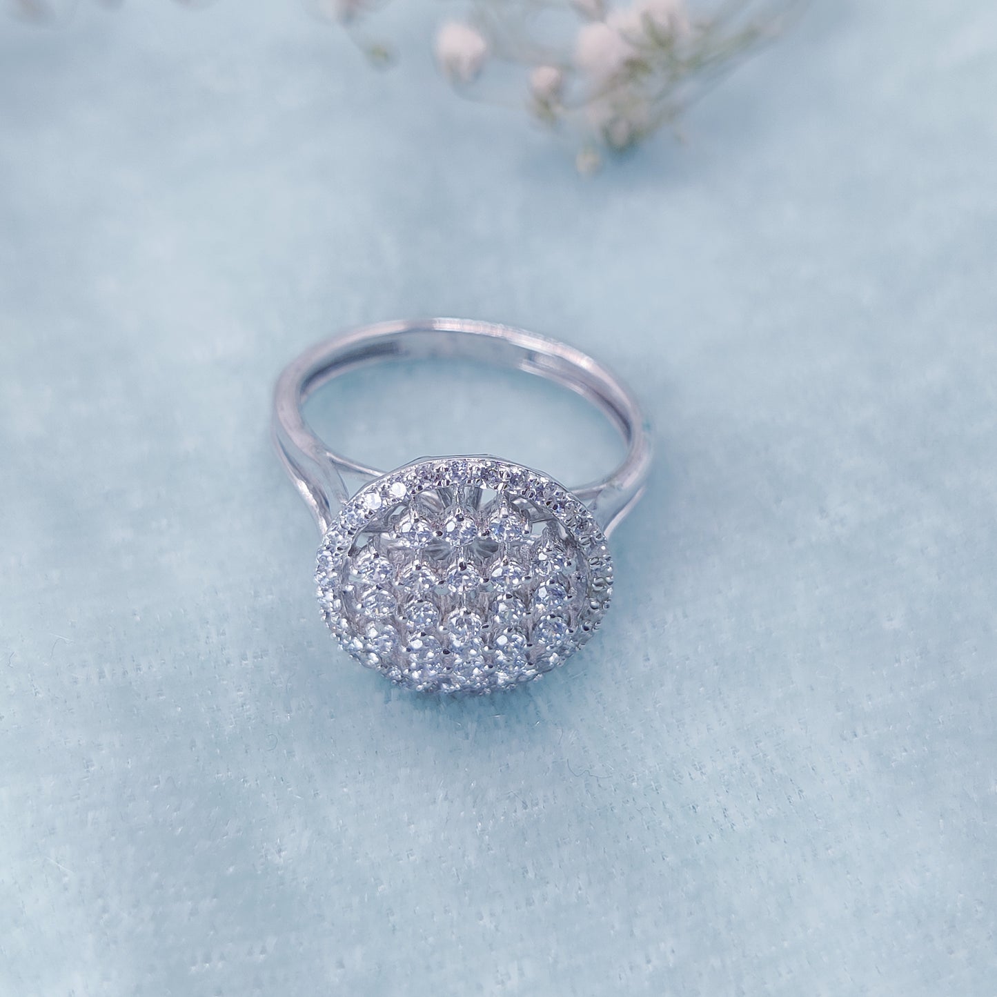 Crystal Dome Cluster Ring