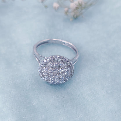Crystal Dome Cluster Ring