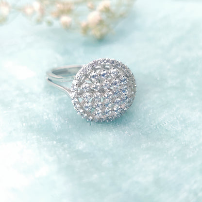 Crystal Dome Cluster Ring