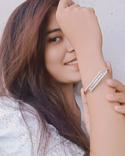 Regal Radiance Silver Bracelet