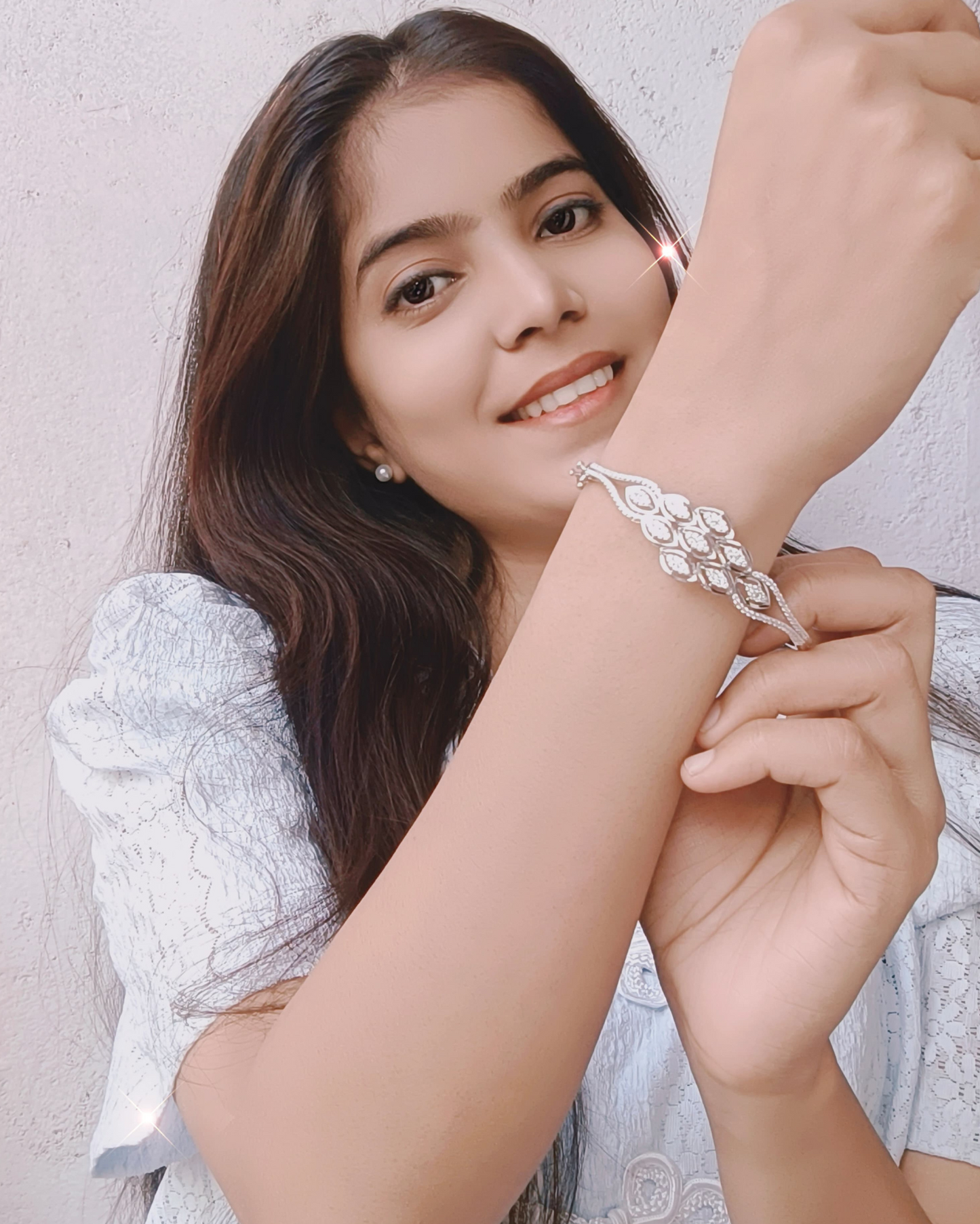 Graceful Bloom Silver Bracelet