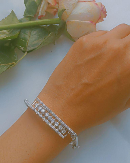 Regal Radiance Silver Bracelet
