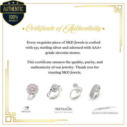 Blooming Heart  Silver Flower Ring