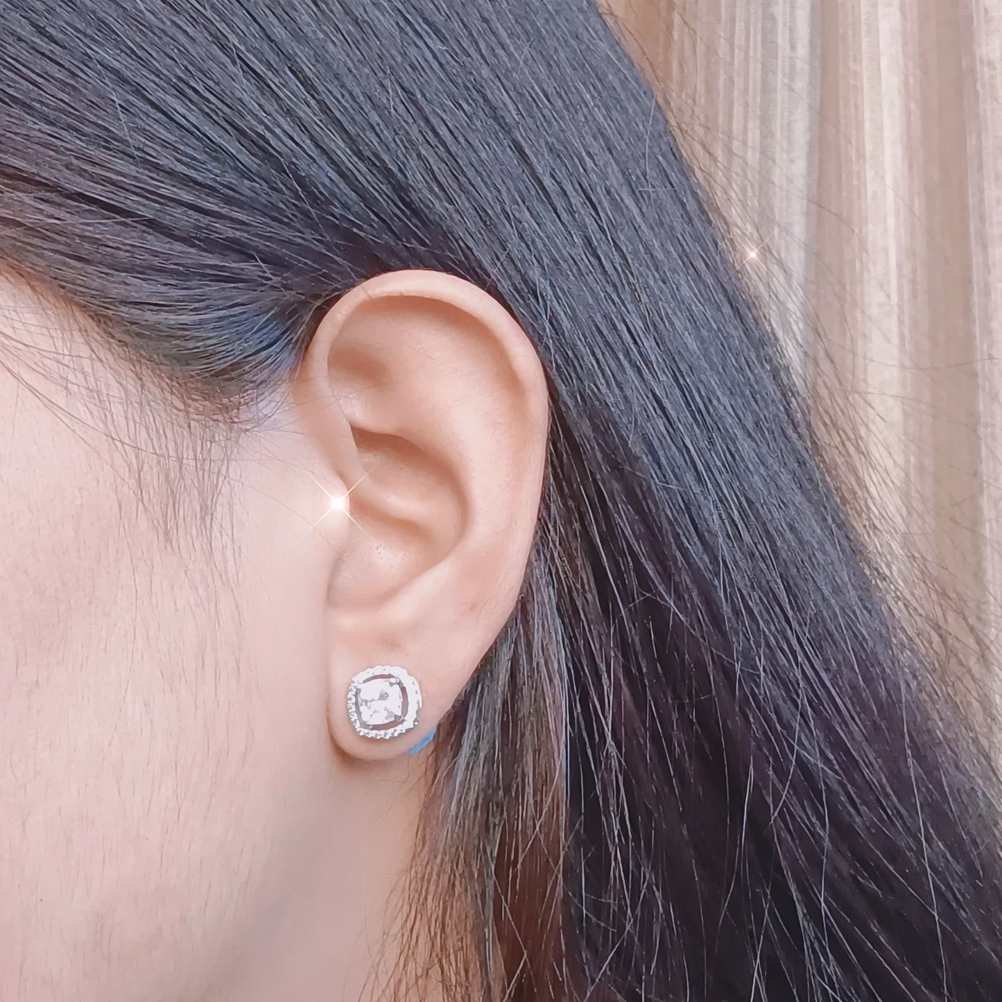 Lustre Pearl Halo Stud Earrings