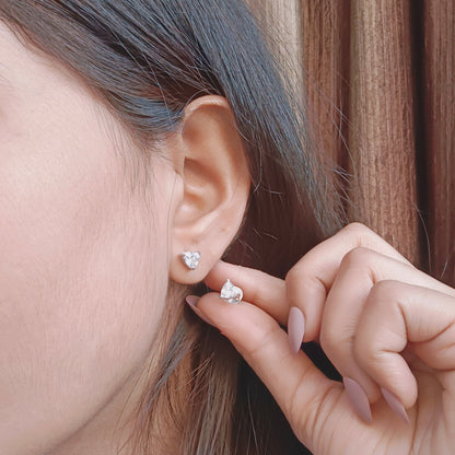 Glow Heart Stud Earrings