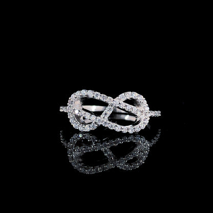 Infinity Solitaire Love Silver Ring