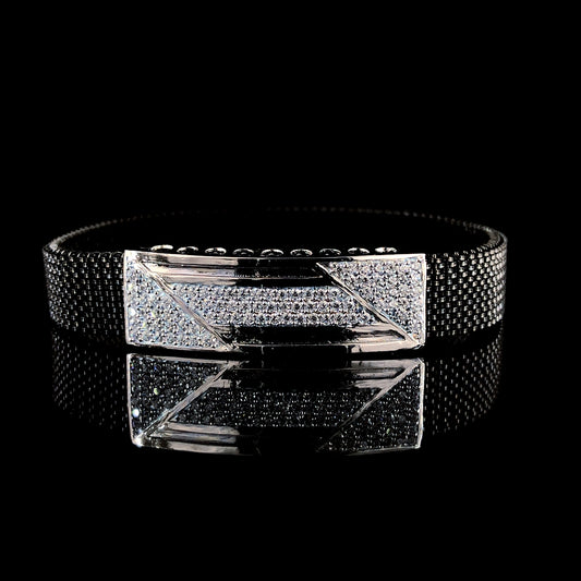 Power Statement Silver Bracelet