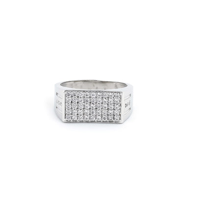Diamond Grid Rectangle Ring