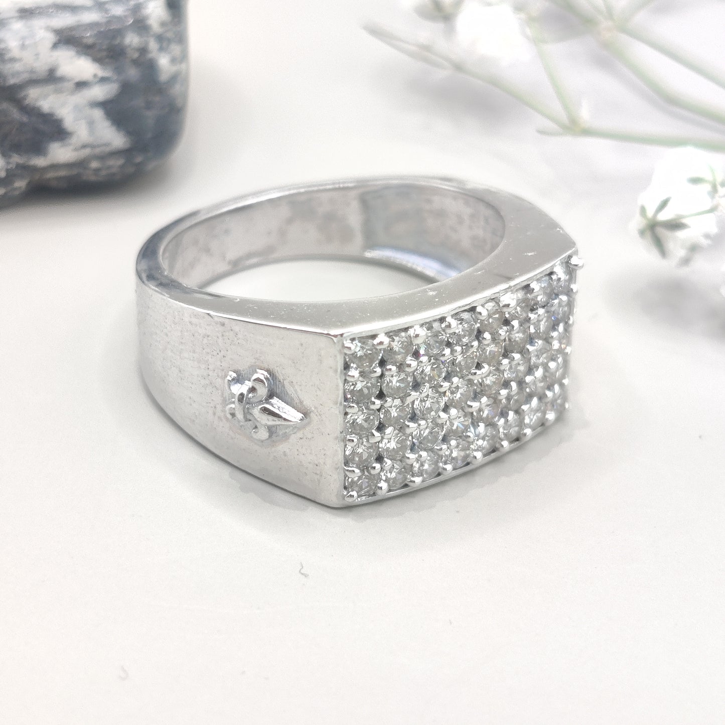 Bold Statement Memoir Brass Sterling Silver Ring