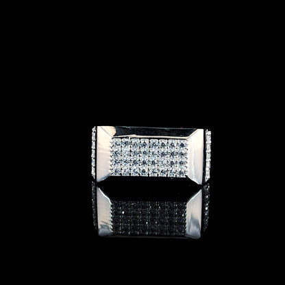 Bold Iconic Silver Ring with Dazzling CZ