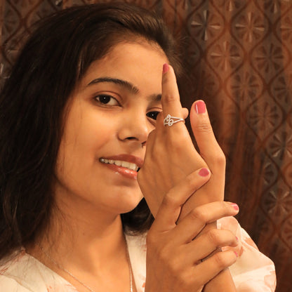 Petal Filigree CZ Elegant Ring