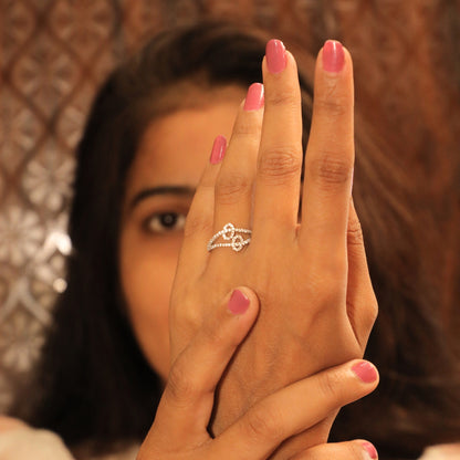 Petal Filigree CZ Elegant Ring