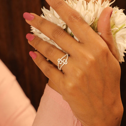 Petal Filigree CZ Elegant Ring