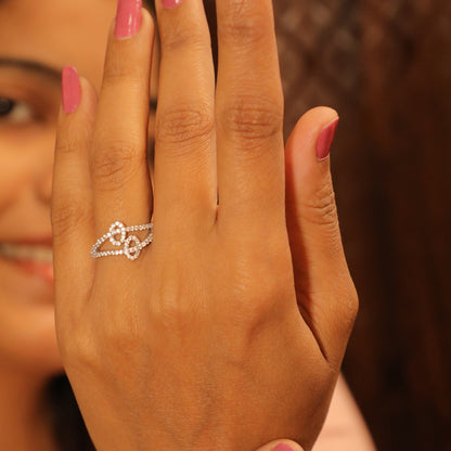 Petal Filigree CZ Elegant Ring