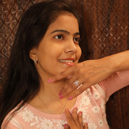 Solitaire Serenity Fusion Silver Ring