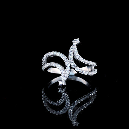 Solitaire Serenity Fusion Silver Ring