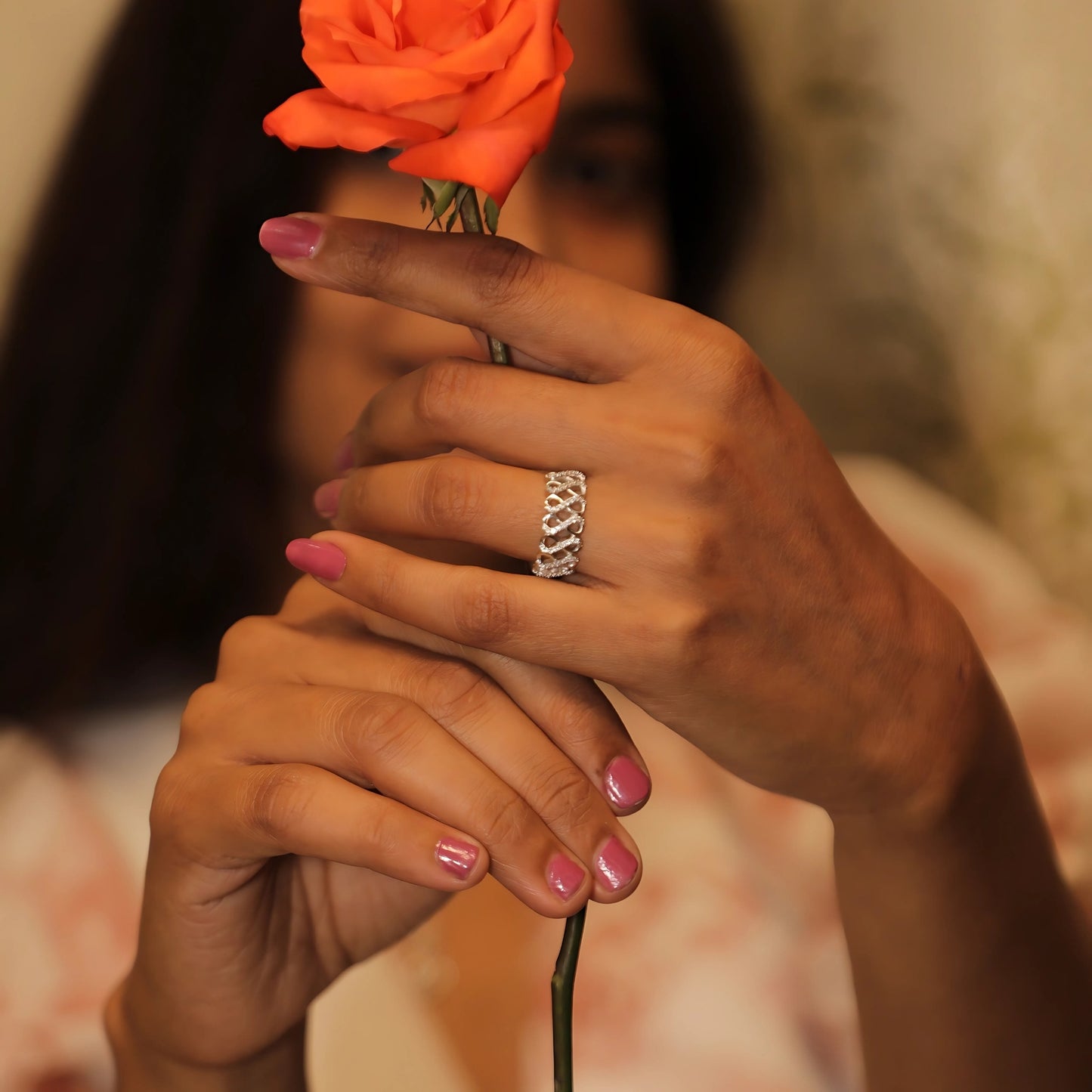 Infinity Bonding Elegant Pandora Silver Ring for Women