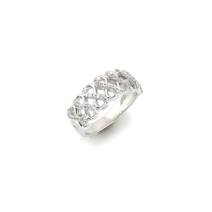 Infinity Bonding Pandora Silver Ring for Women with infinity symbol design