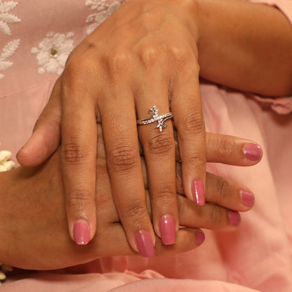 Sparkling Vine Orchid Ring