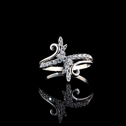 Sparkling Vine Orchid Ring