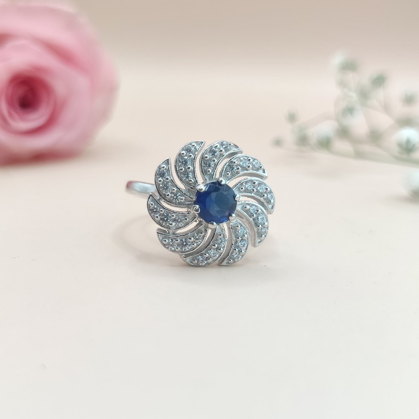 Pink Paradise Blooming Flower Ring