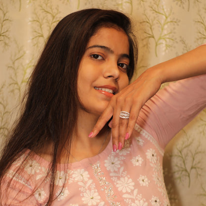 Orchid Blossom Luxury Silver Ring