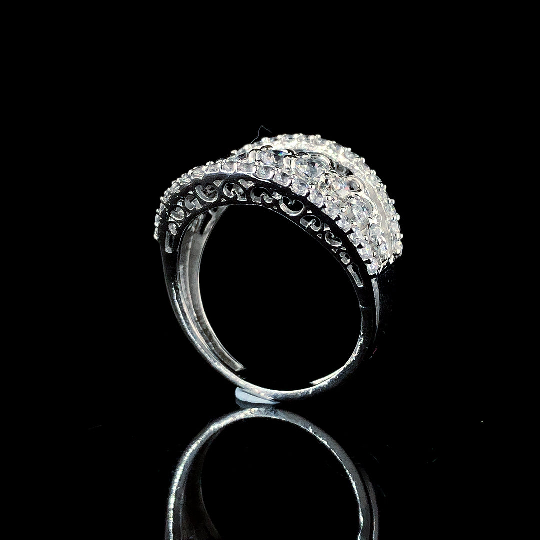 Orchid Blossom Luxury Silver Ring