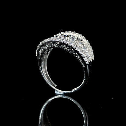 Orchid Blossom Luxury Silver Ring