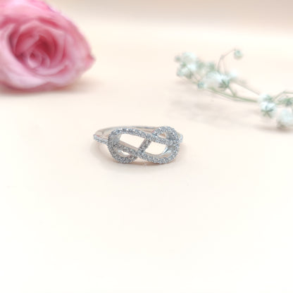Infinity Solitaire Love Silver Ring