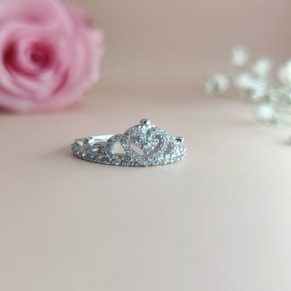 Princess Perfection Crescent Silver Ring