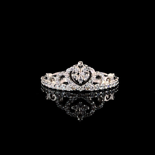 Princess Perfection Crescent Silver Ring