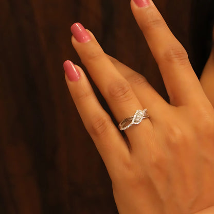 Radiant Lumina Stylish Knot Silver Ring