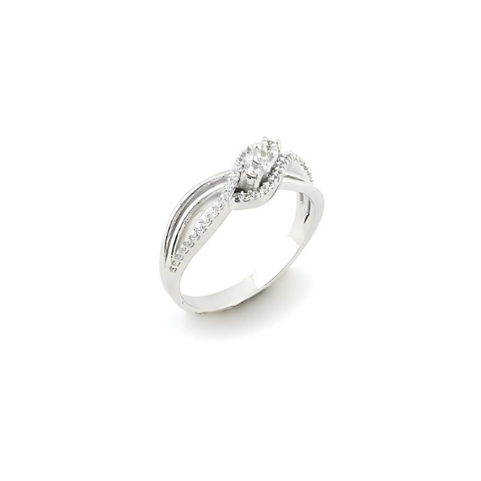 Radiant Lumina Stylish Knot Silver Ring for Women - Elegant Knot Design in Sterling Silver