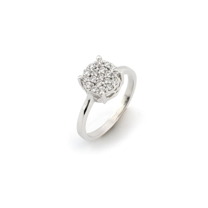 Timeless Delicate Cluster Silver Ring for Women - Elegant Cluster Design in Sterling Silver