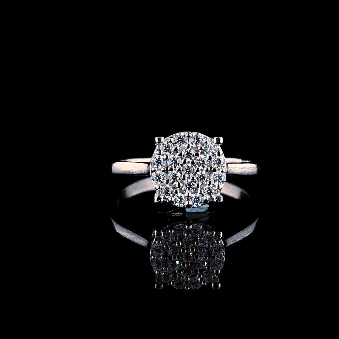 Timeless Delicate Cluster Silver Ring