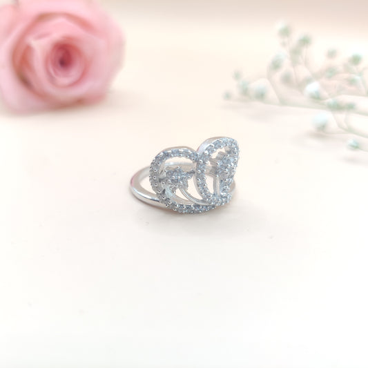 Filigree Heart Affection Silver Ring